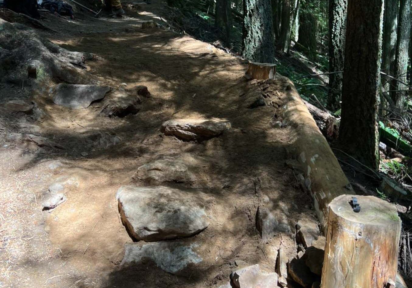 Lasting rock-filled, cedar support walls.